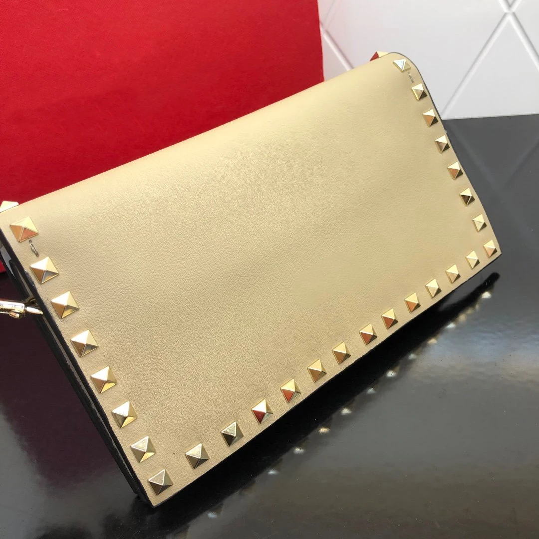 Импортные сумки из натуральной кожи, 24 k, вакуумное покрытие, роскошные женские сумки на плечо, сумка-конверт, Прямая, твердые заклепки, Ins - Цвет: apricot