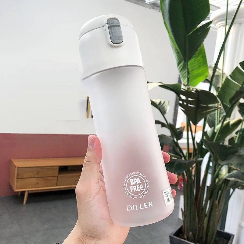 650 мл Мода Bpa бесплатно пластиковая бутылка со шкалой света портативный тренажерный зал Спортивная бутылка для питья питье для путешествий бутылки