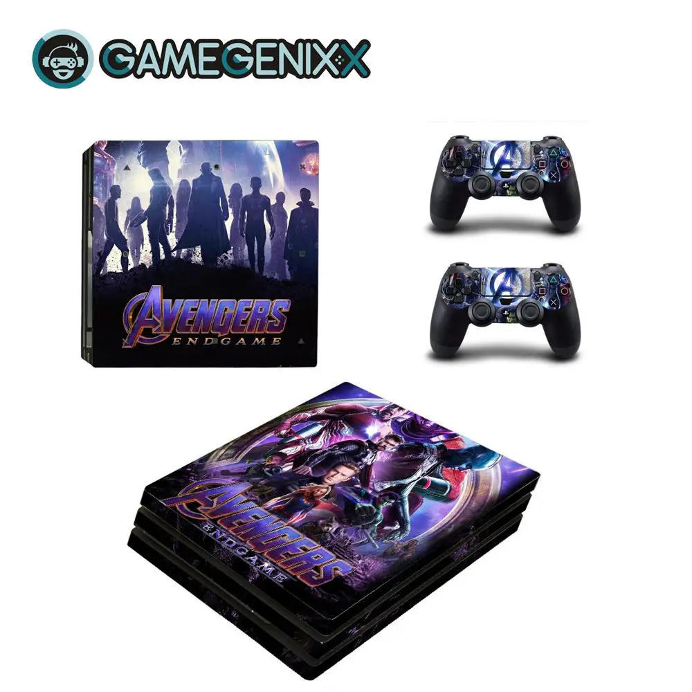 GAMEGENIXX наклейка на кожу Съемная крышка ПВХ винил для PS4 Pro консоли и 2 контроллера-Мстители
