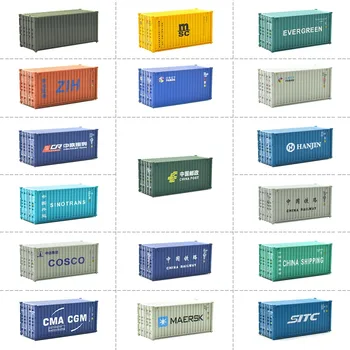 

2pcs HO 1:87 20ft Containers Shipping Container Freight Car Model Trains railway modeling