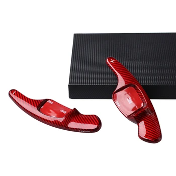 

2pcs/Pairs Carbon Fiber Steering Wheel Shift Paddle Extension Red For VW Lamando CC