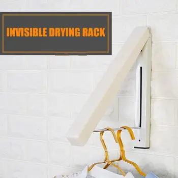 

Free Punch Home Wall Hanging Bathroom Small Retractable Hanger Balcony Hidden Drying Rack