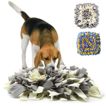 

Puppy Activity Training Blanket Dog Snuffle Mat Puppy Cat Pet Sniffing Training Soft Pet Nose Pad Detachable Fleece Pads
