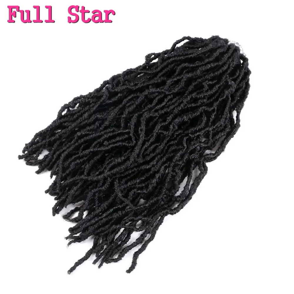 Полная звезда Fuax Locs 1" 21 корни синтетические волосы Nu locs косы с крючком наращивание волос черный Омбре коричневый Жук 27# цвет - Цвет: # 1B