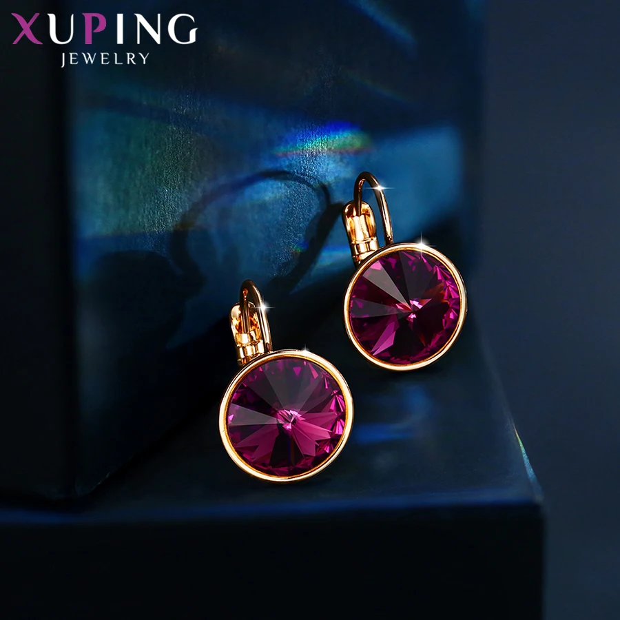 Xuping серьги-кольца Популярные кристаллы от Swarovski Европейский стиль ювелирные изделия Подарок на годовщину для женщин модные M100-20649