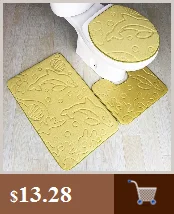 Zeegle 3D тиснением Memory Foam коврик для ванной туалет коврик 3 шт./компл. Ванная комната коврик противоюзовый ковёр для Ванная комната коврики для ванны коврики для ванной комнаты Набор