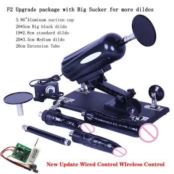 Fredorch wireless and wired control sex machine with 3XLR suction cup automatic thrusting retractable Love Machine