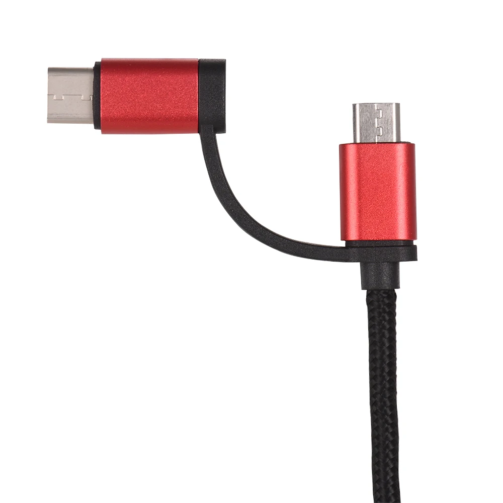 Huawei type C Micro USB 2 в 1 кабель для передачи данных Быстрая зарядка зарядное устройство адаптер прочный зарядный кабель для Galaxy Xiaomi samsung Android