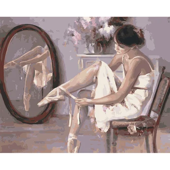 

Frame DIY Painting By Numbers Kits Women girls Acrylic Paint By Numbers Handpainted Oil Painting For Home Decor Arts 60x75
