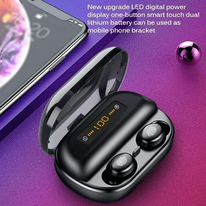 

Touch TWS True Wireless Earbuds Bluetooth Earphones Mini TWS IPX7 Waterproof Headfrees With 4000mAh Power Bank For All Phone