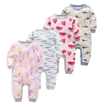 

Kavkas New Spring Baby Rompers Jumpsuit Cotton Cartoon Infant Baby Boy Girl Onesies Overalls 0-12M Newborn Baby Coveralls Unisex