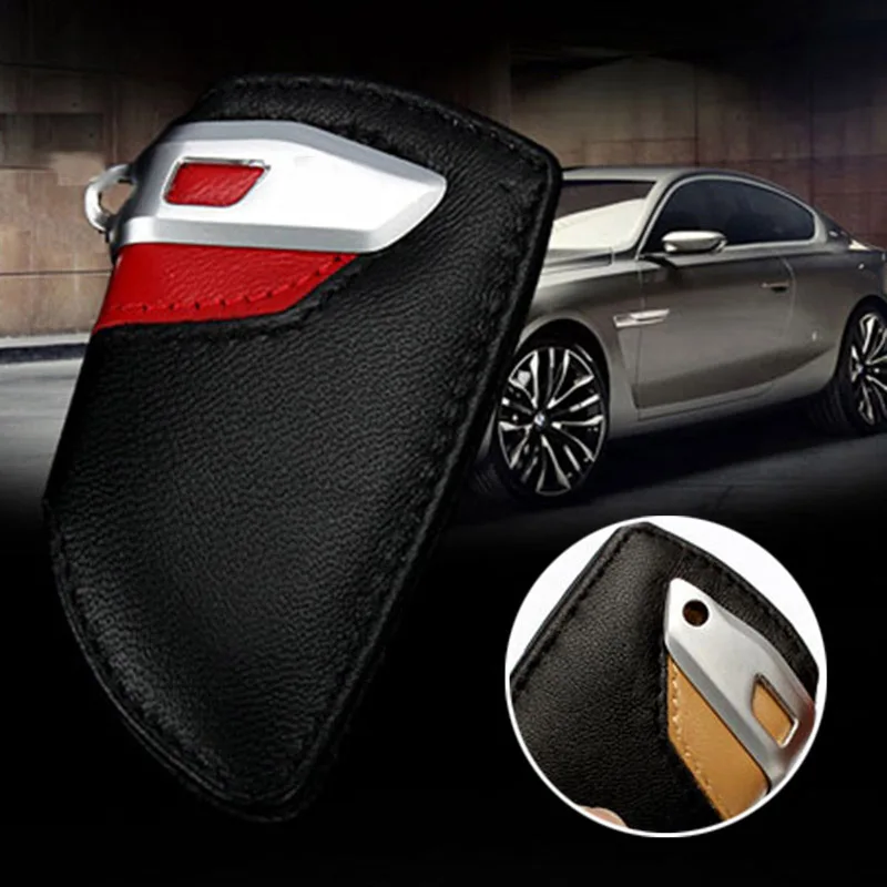 Leather Car Keychain Key Case For BMW F30 F10 For Bmw F20 X3 Series Car Key Cover Leather Key Wallet Car Styling