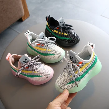 

2020 Top quality kids sports shoes baby boys and girls running shoes non-slip soft casual shoes newborn first walk shoes