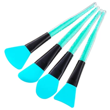

4 Pieces Silicone Face Mask Brush Applicator Tool for Facials Mud Clay Mask Applying - Blue