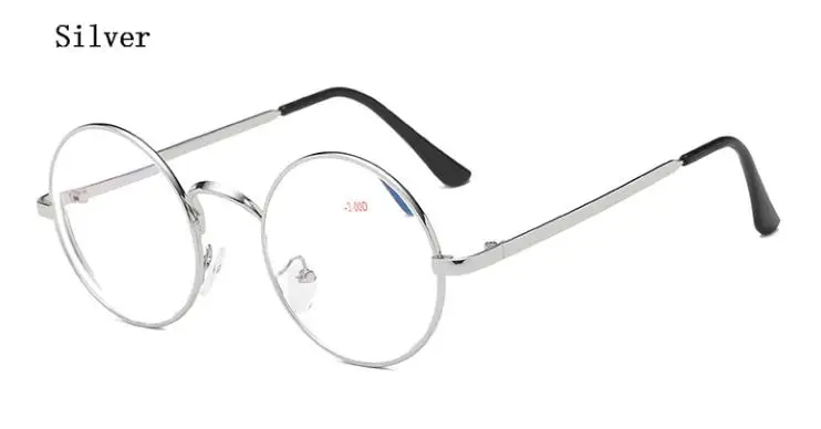 Голубые световые блокирующие компьютерные очки мужские близорукие очки для зрения женские круглые очки для близоруких 0,-1,0~-4,0 N5 - Цвет оправы: 4