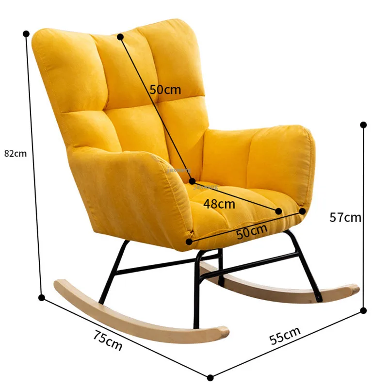 Nordic Furniture Creative Design Balcony Leisure Rocking Chair Living Room Bedroom Home Lazy Sofa Chair Adult Lounge sofa chair