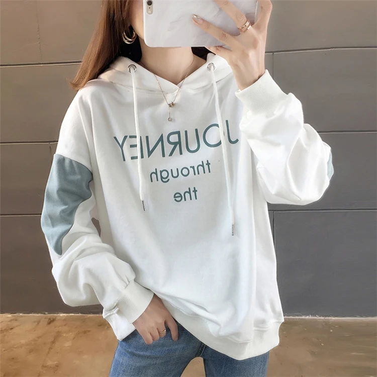 Merry Pretty женские Лоскутные толстовки с буквенным принтом толстовки зимние пуловеры с капюшоном и длинным рукавом спортивный костюм с завязками