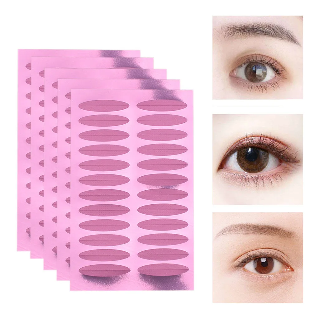 120 Pair Waterproof Lace Double Eyelid Strips Uneven Eye Lifting Tapes Stickers