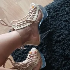 15cm pole dancing ankle boots, star performance shoes, model catwalk, wedding photography transparent dancing shoes