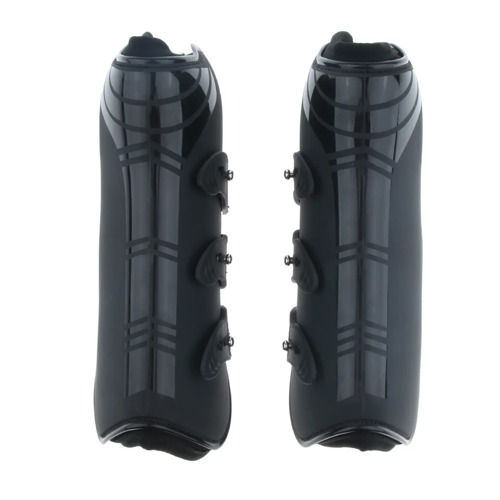 2 Pair Horse Leg Boots Hind Front Leg Tendon Protect Wraps Equestrian Wear