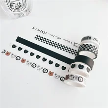 

15mm*5M English hand drawn style Washi Tape Masking Tape Kawaii Decorative Adhesive Tape Sticker Scrapbooking Diary Stationery