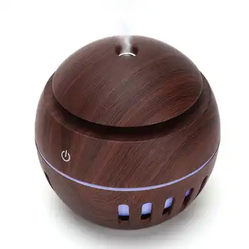 

Oil Diffuser 130ml USB Wood Grain Diffuser Aroma Diffusers With 7 Colorful Diffusers Desktop LED Display Air Humidifier
