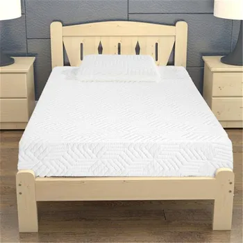 

10" Three Layers Cool Medium High Softness Cotton Mattress with 2 Pillows (Twin Size) White