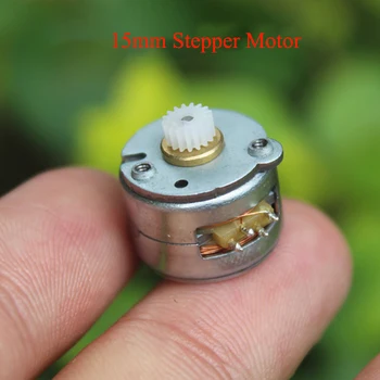 

18 Degree 15mm Micro Stepper Motor 2-phase 4-wire Mini Stepping Motor 17 Teeth 0.25 Module Removable Plastic Gear Stepper Motor