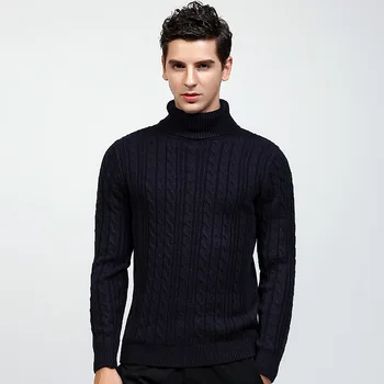 

ZOGAA Autumn New Men's Sweaters Solid Simple Pullovers Turtleneck Computer Knitted Mens Sweaters 2018 3 Colors