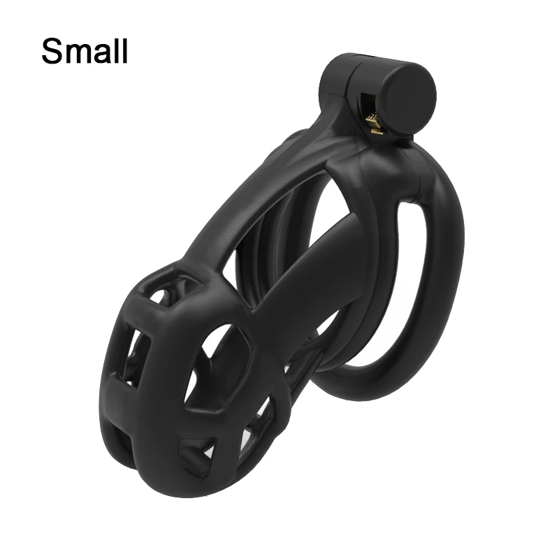 Resin Male Chastity Device Cobra Cock Cage With 4 Penis Cock Ring Sleeve Lock Penis Cage