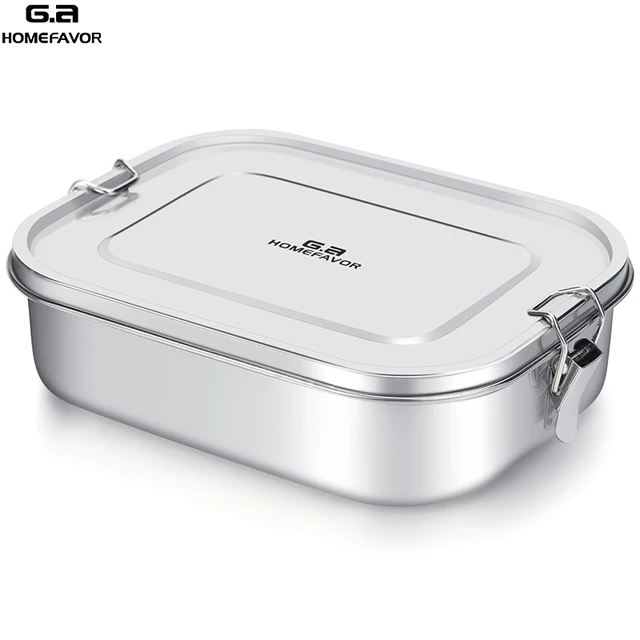 G.a HOMEFAVOR Lunch Box For Kids Food Container Bento Box 304 Top Grade Stainless Steel  Metal Snack Storage Box 1