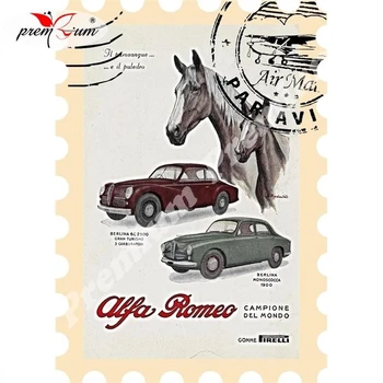 

Fridge magnet souvenir Alfa Romeo Репринт винтажного плаката