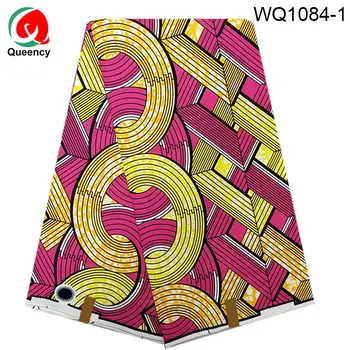 

WQ1077 free shipping-100% cotton Wax african prints supers fabric ankara fabric tissu for dress 6yards colors wax hot sell