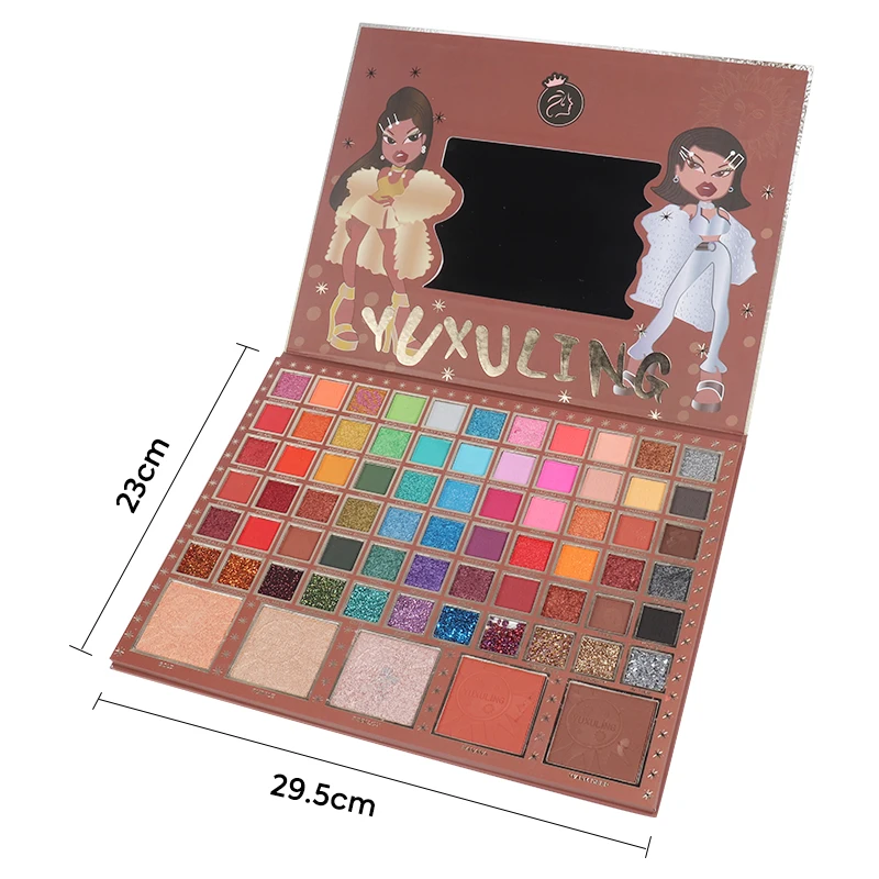 EZSOZO 71 Eyeshadow Palette Set Palette Long-lasting Waterproof Highlight Glitter Powder Makeup Matte Shadow Feminine Cosmetics