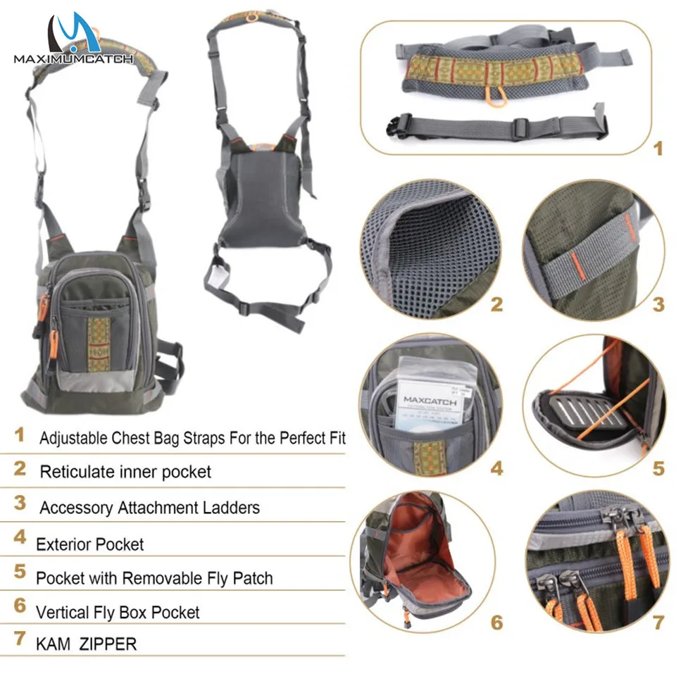 Backpack Chest Pocket, Fly Fishing Backpack, Chest Backpack Duo