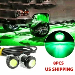 Lumière de roche 8x LED verte 12V pour camion, lit, Jeep, SUV, ATV, sous chariot, f150, chevy colorado, gmc sierra, 2017 