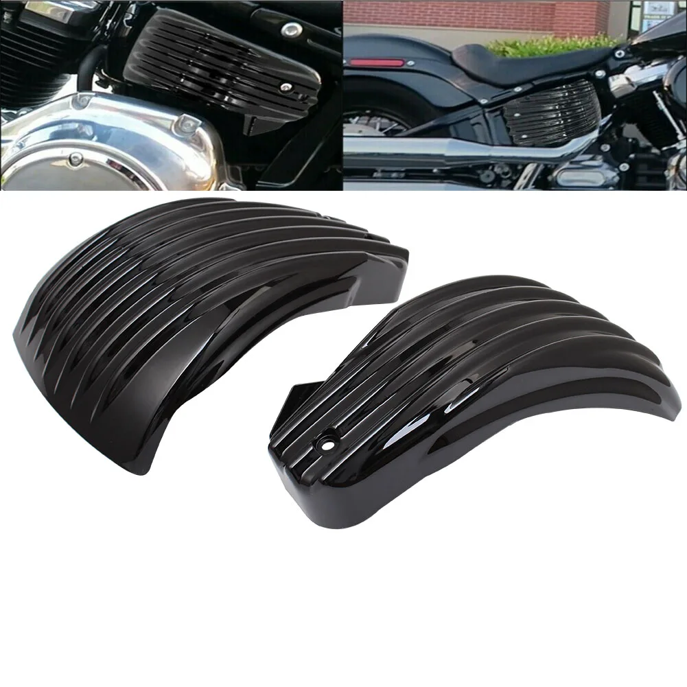 

Мотоциклетный глянцевый Black Battery Side крышки-обтекатели для Harley Softail M8 break Fat Bob 2018-2021 2020 2019