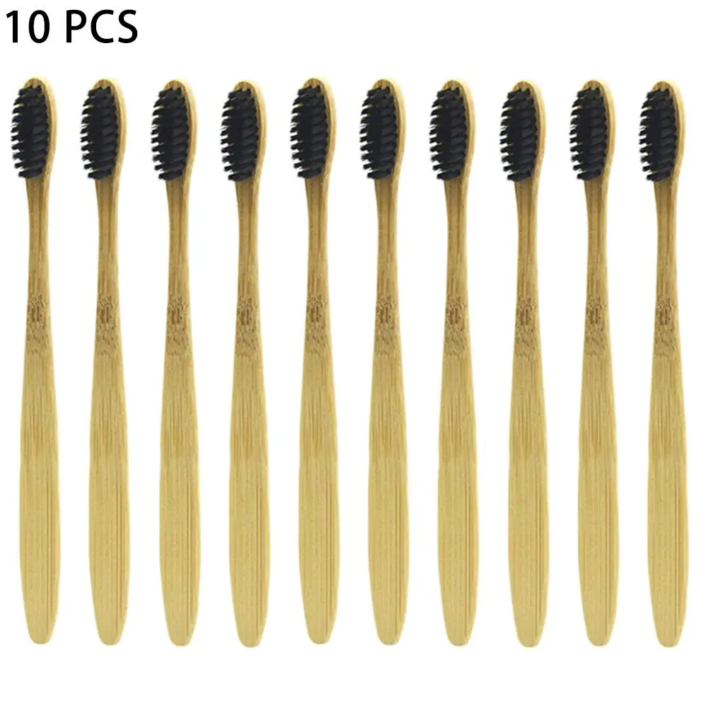 1/10PCS/set Environmentally Wood Rainbow Toothbrush Bamboo ToothBrush Bamboo Fibre Wooden Handle Tooth brush Whitening Rainbow