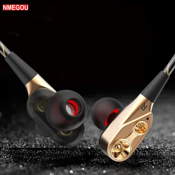 

Dual Driver HiFi In Ear Earphones Stereo Bass 3.5mm Wired In-Ear Hi Fi Earphone with Mic for IPhone Xiomi Huawei Gaming Earpiece