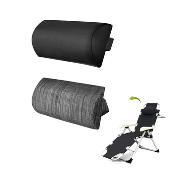 

2-piece Fabric Head Cushion Headrest for Garden Folding Recliner Adjustable