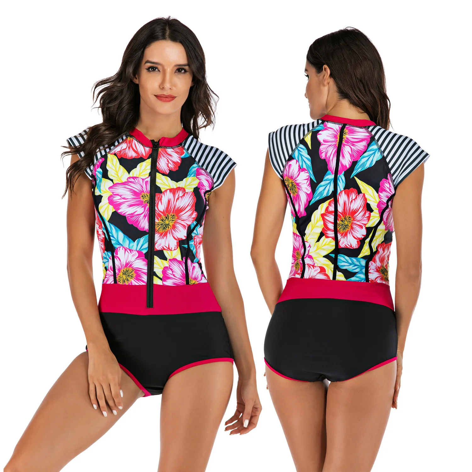 Women's Surfing Suit Plus Size Sleeveless Bikini Swimsuit Hot Spring Swimwear | Женская одежда