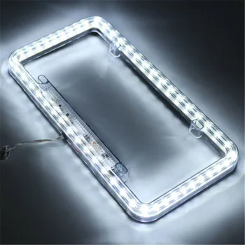 

Cover License Plate Frame With Light 12V US Front Universal 54-LED New