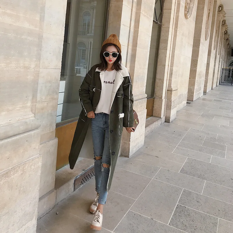 

CHIC Coat Women's 2018 Fall And Winter Clothes New Style Short-height Mid-length Fur Suede Woolen Jacket