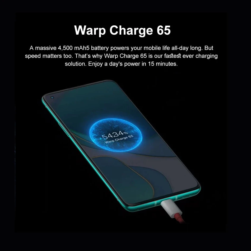 Оригинальный смартфон Oneplus 8 T 5G 120 Гц жидкий AMOLED дисплей Snapdragon 865 65 Вт Warp Charge One plus