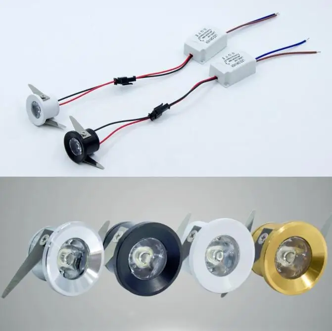 Led 최근 캐비닛 미니 스포트 라이트 1 w 미니 통 포함 led 드라이버 AC85-265V 31mm * 21mm 8 색 발광 표시 등