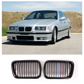 

New Front Gloss/Matte Black M Style/Chrome Kidney Grille Grill For BMW E36 3 Series M3 1997-1999 Car Racing Grills