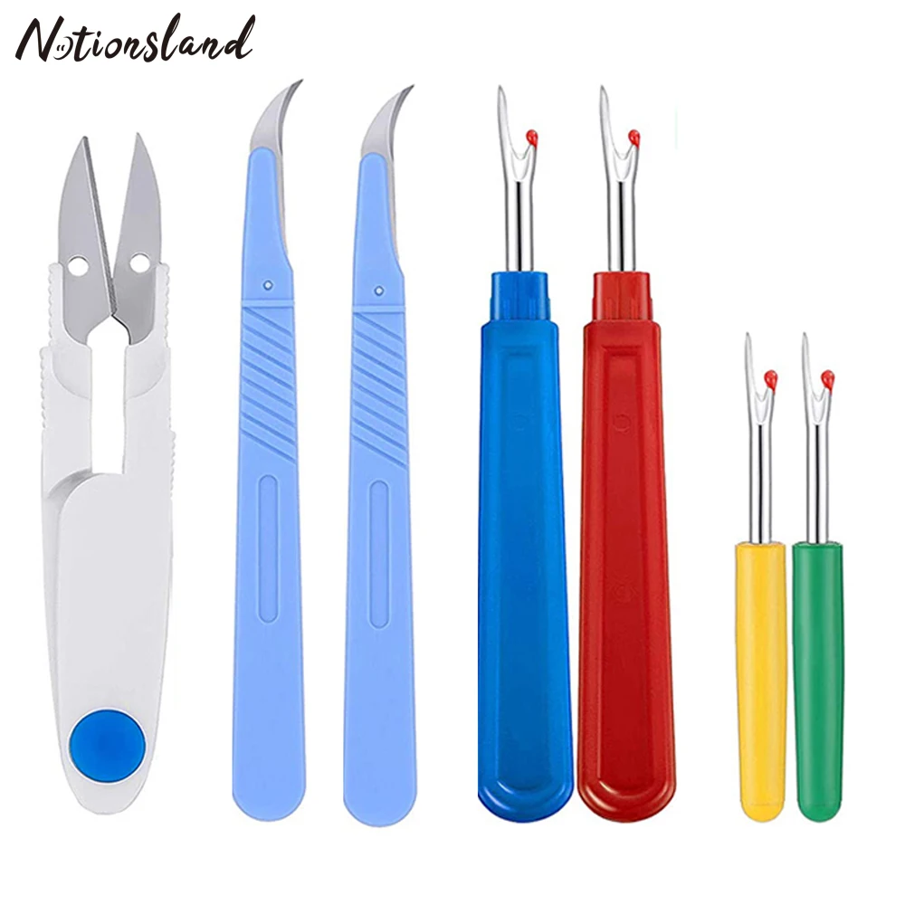 

7Pcs Sewing Seam Ripper Tool Stitch Remover and Thread Cutter Handy Stitch Rippers for Sewing Crafting Removing Threads Tools