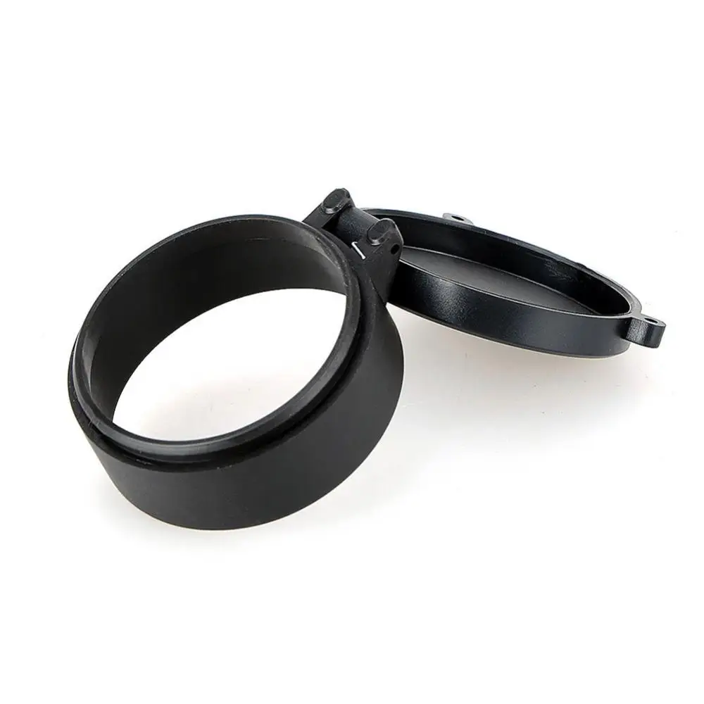 Rifle Scope Lens Cover Rifle Scope Protector 25.5mm-64mm Transparent Rifle-Scope Lens Cover Flip Up Quick Spring Protection Cap Objective Lense Lid Airsoft Hunting-Rifle