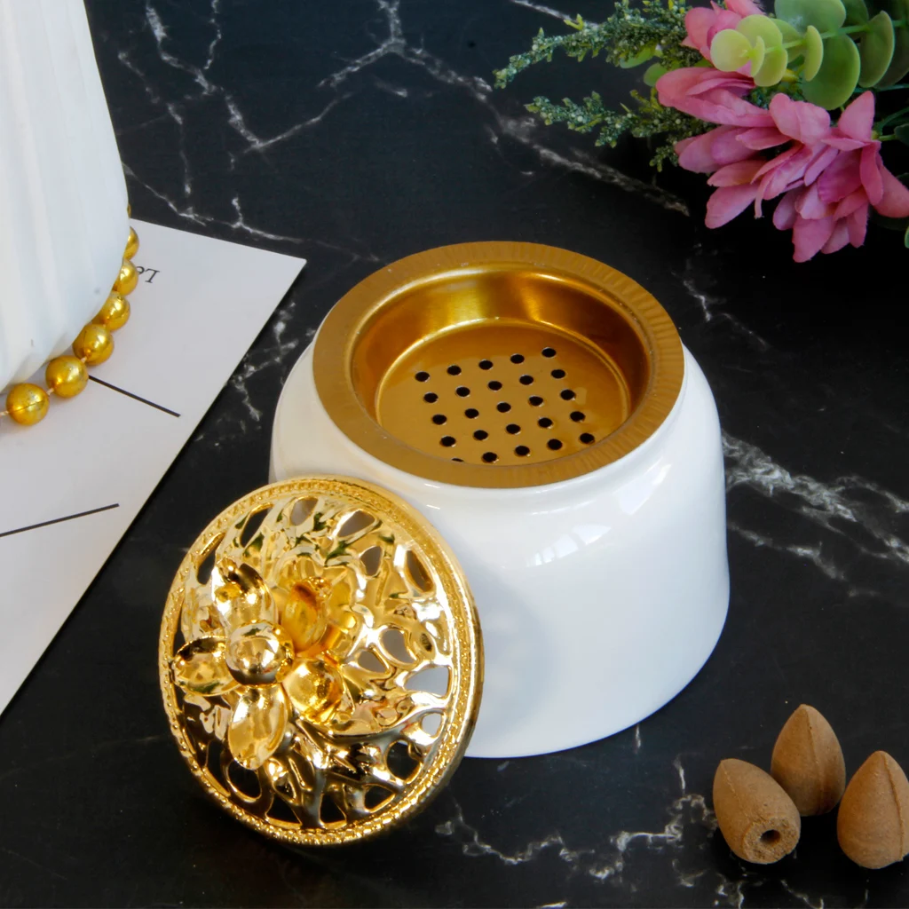 Incense Aroma Candle Burner Holder White/Black Censer Modern Home Decor