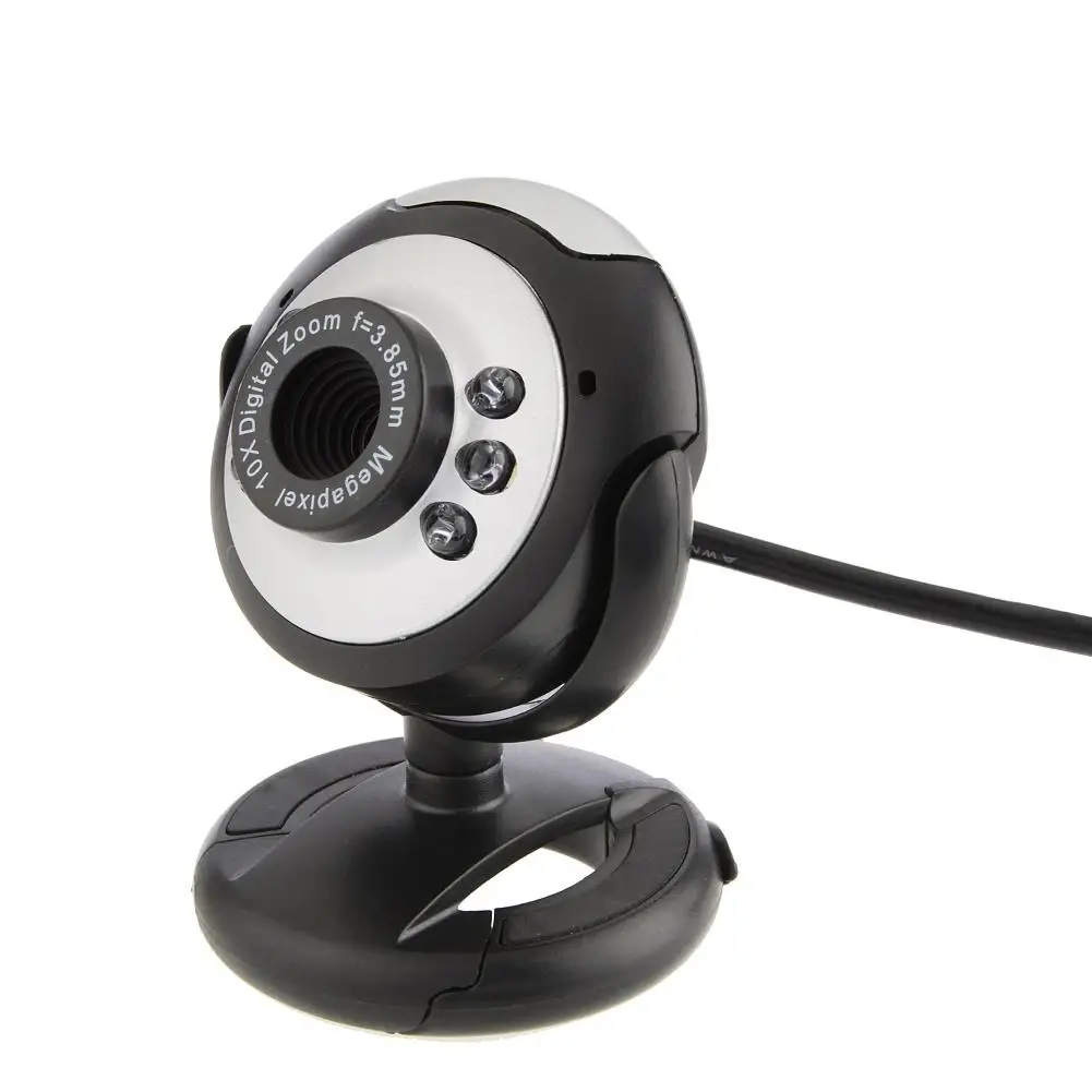 

USB Webcam HD 12.0MP 6 LED Night Light Web Camera Built-in Mic for PC Laptop